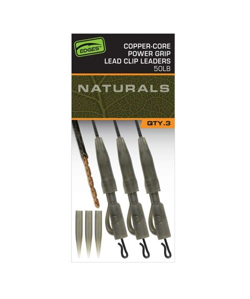 Fox EDGES™ Naturals Copper Core Power Lead Clip Leaders